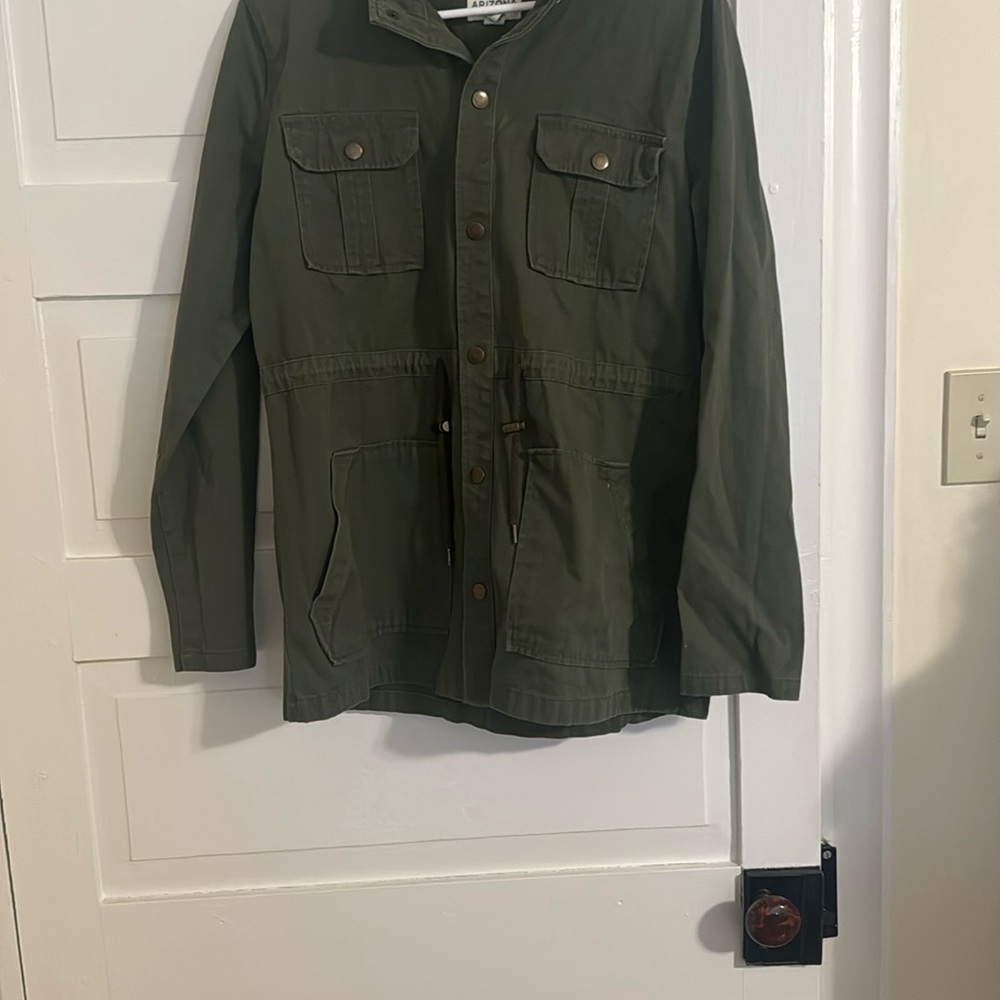 Arizona Jean Co Olive Green Button Up Jacket